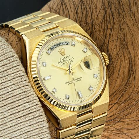 rolex oysterquartz day date battery|Rolex Day-Date chart.